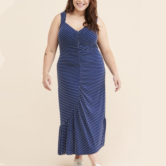 HTF Anthropologie Bree Dot Midi Dress